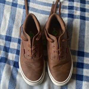 Levi's Brown Suede Sneakers with Lace-Up Design
